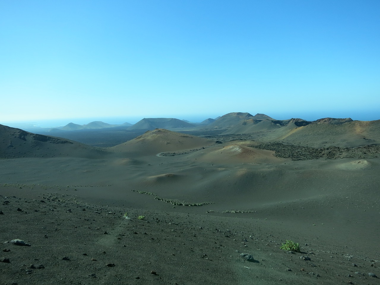 lanzarote volcano island panorama free photo