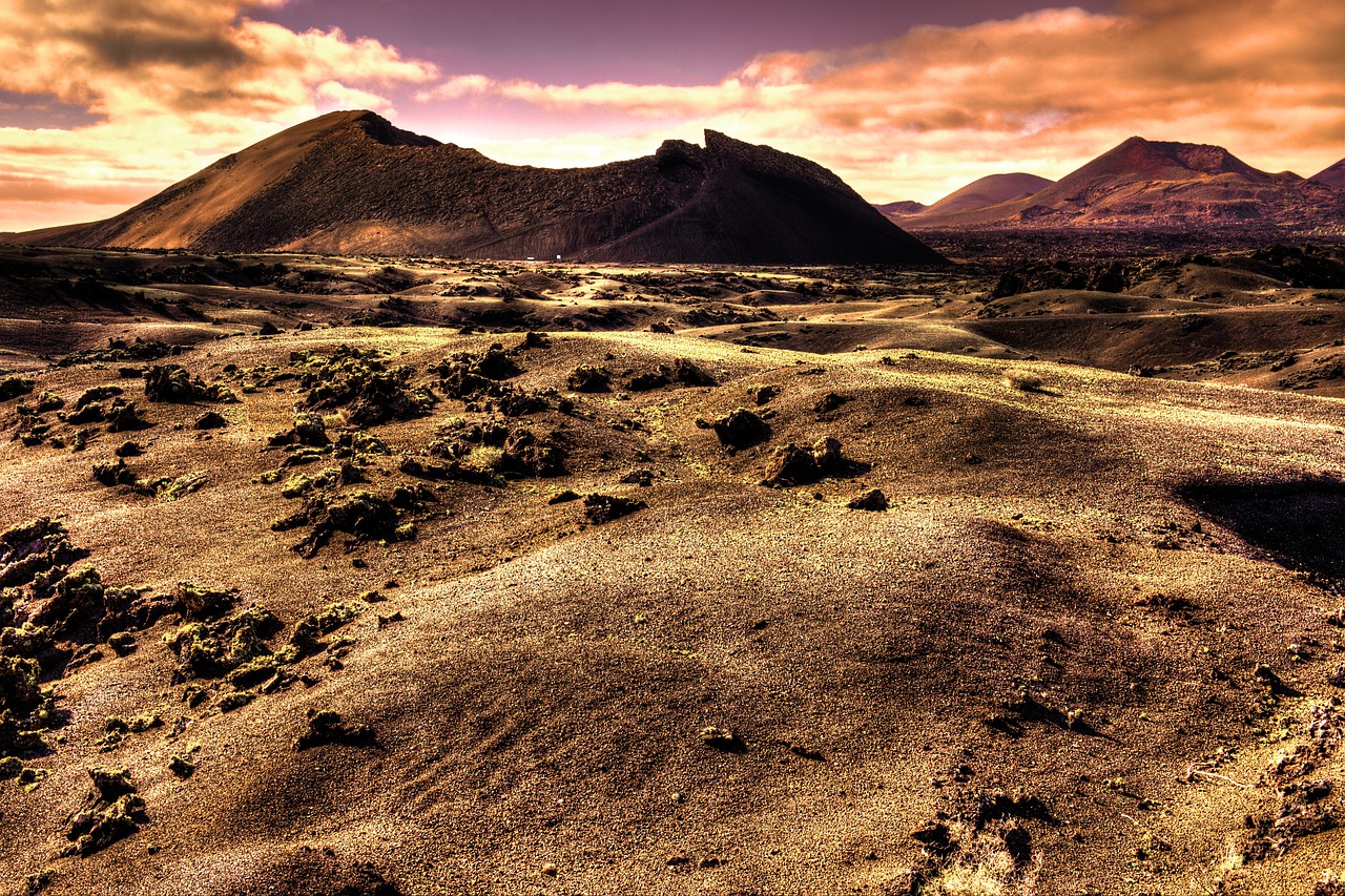 lanzarote volcano surreal free photo