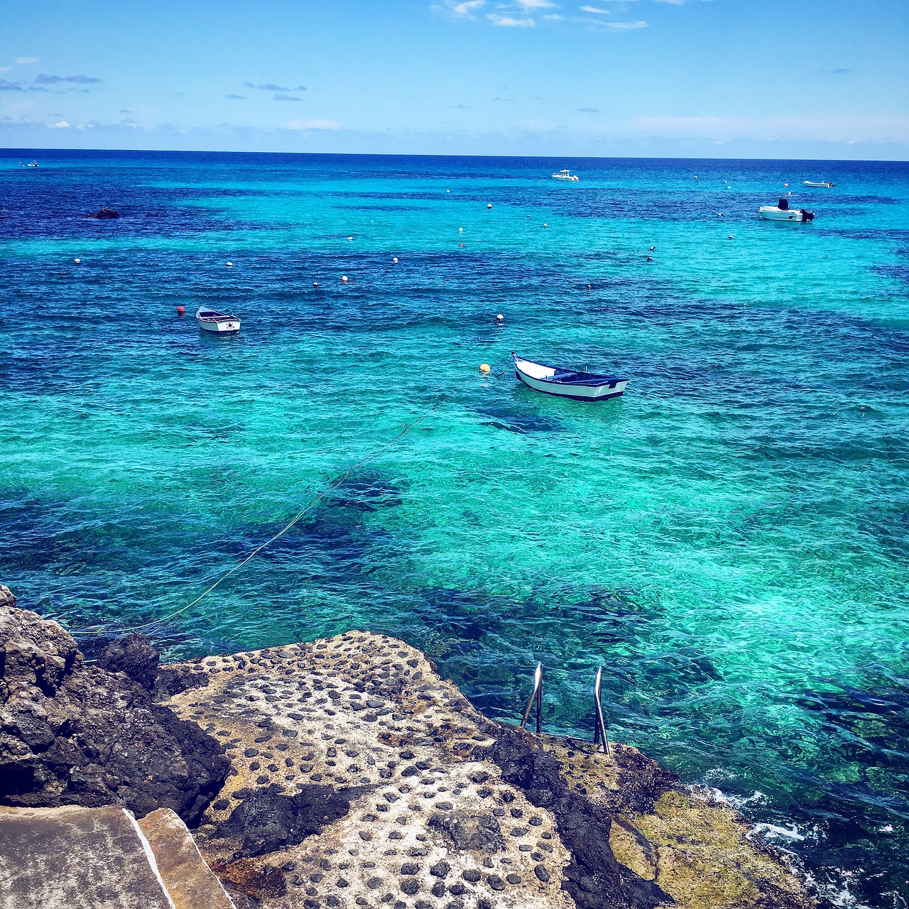 lanzarote coast sea free photo