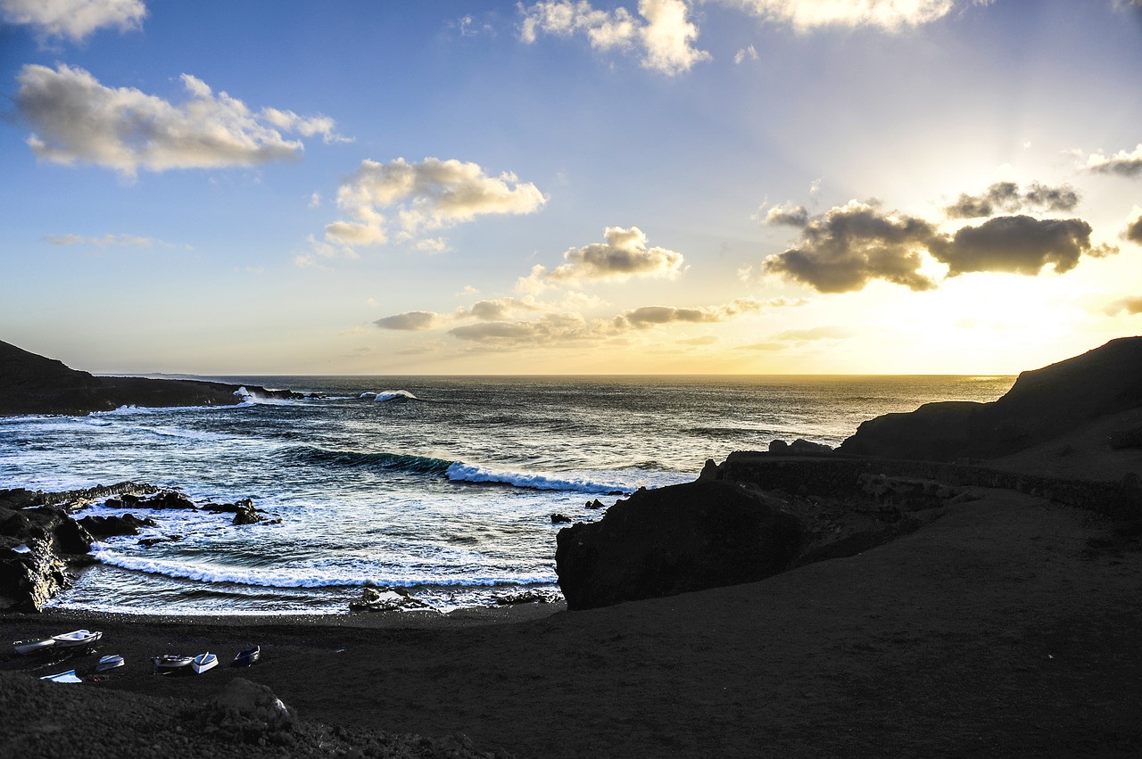 lanzarote  sea  coast free photo