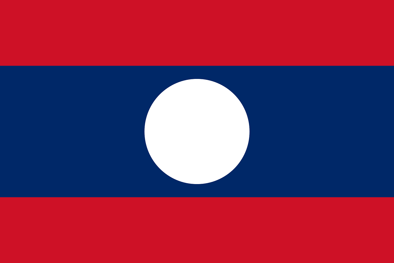 laos flag national flag free photo