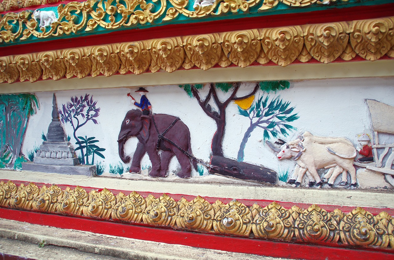 laos vientiane mosaic free photo