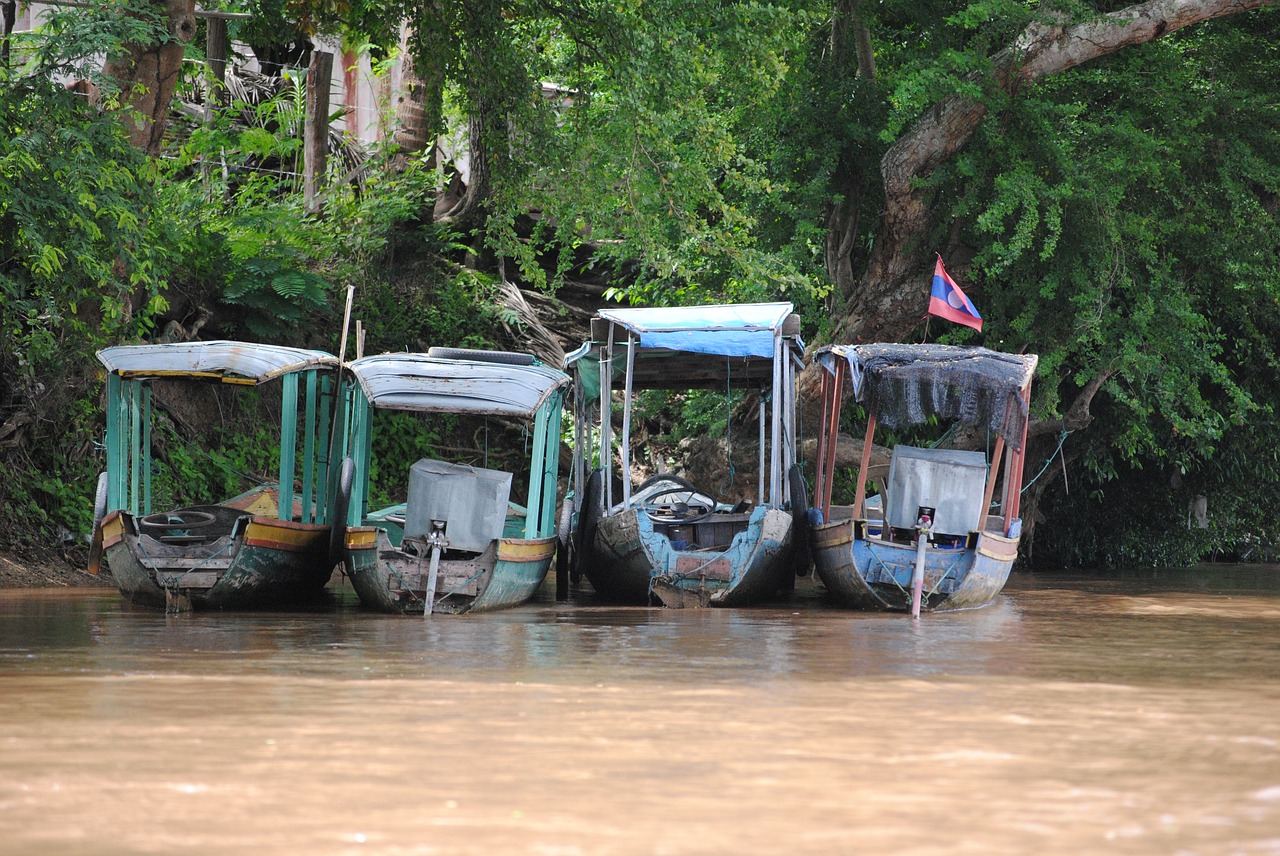 laos boot river free photo