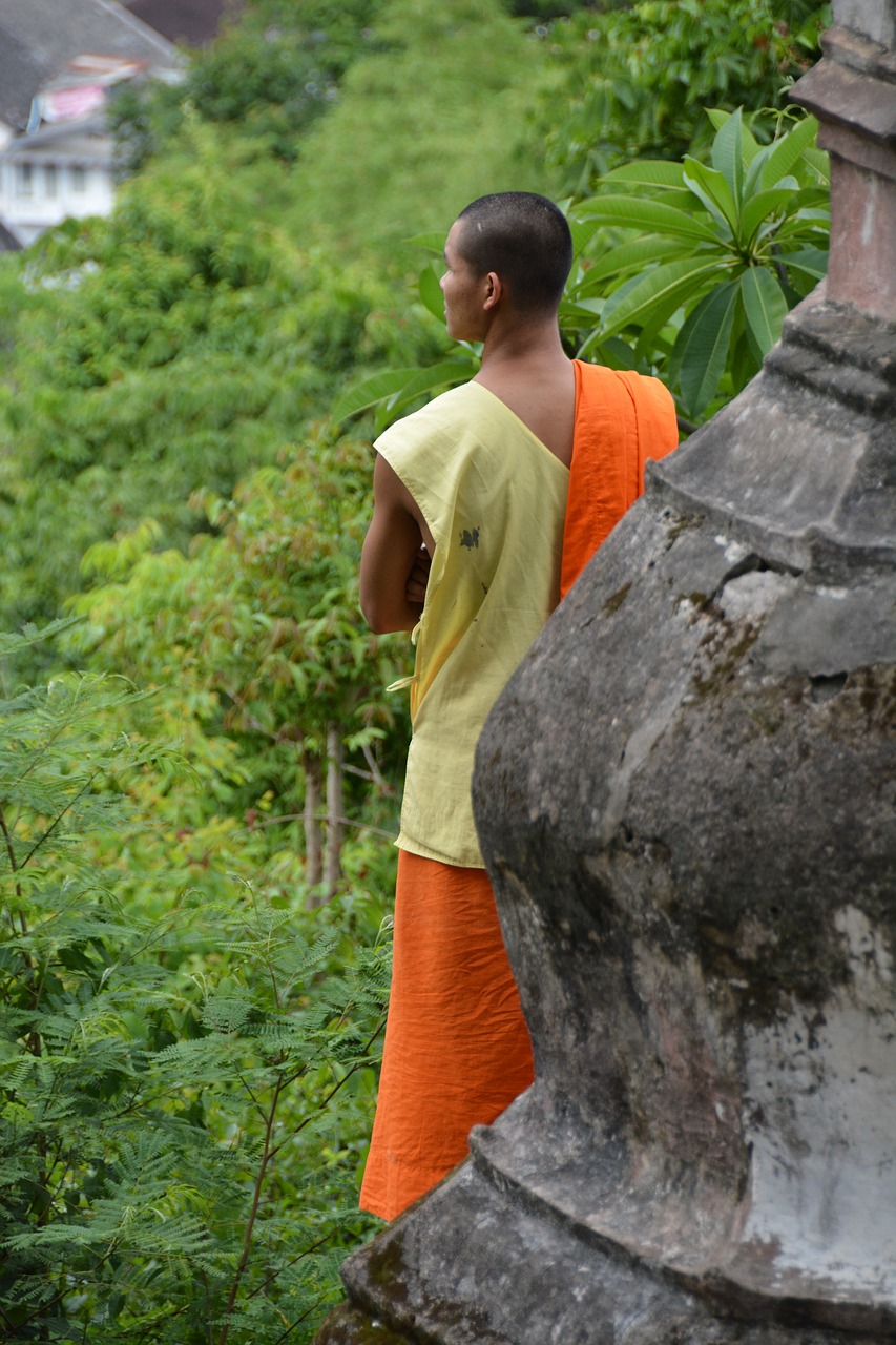 laos luang prabang monk free photo