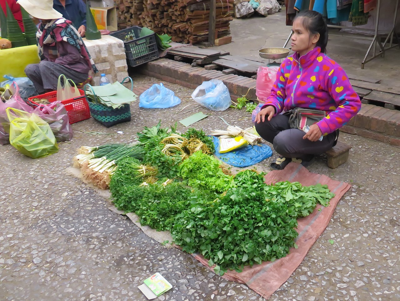 laos market merchant free photo