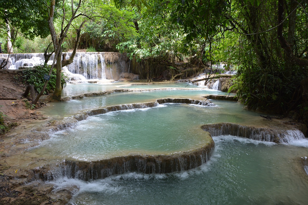 laos cascade kouang sy free photo