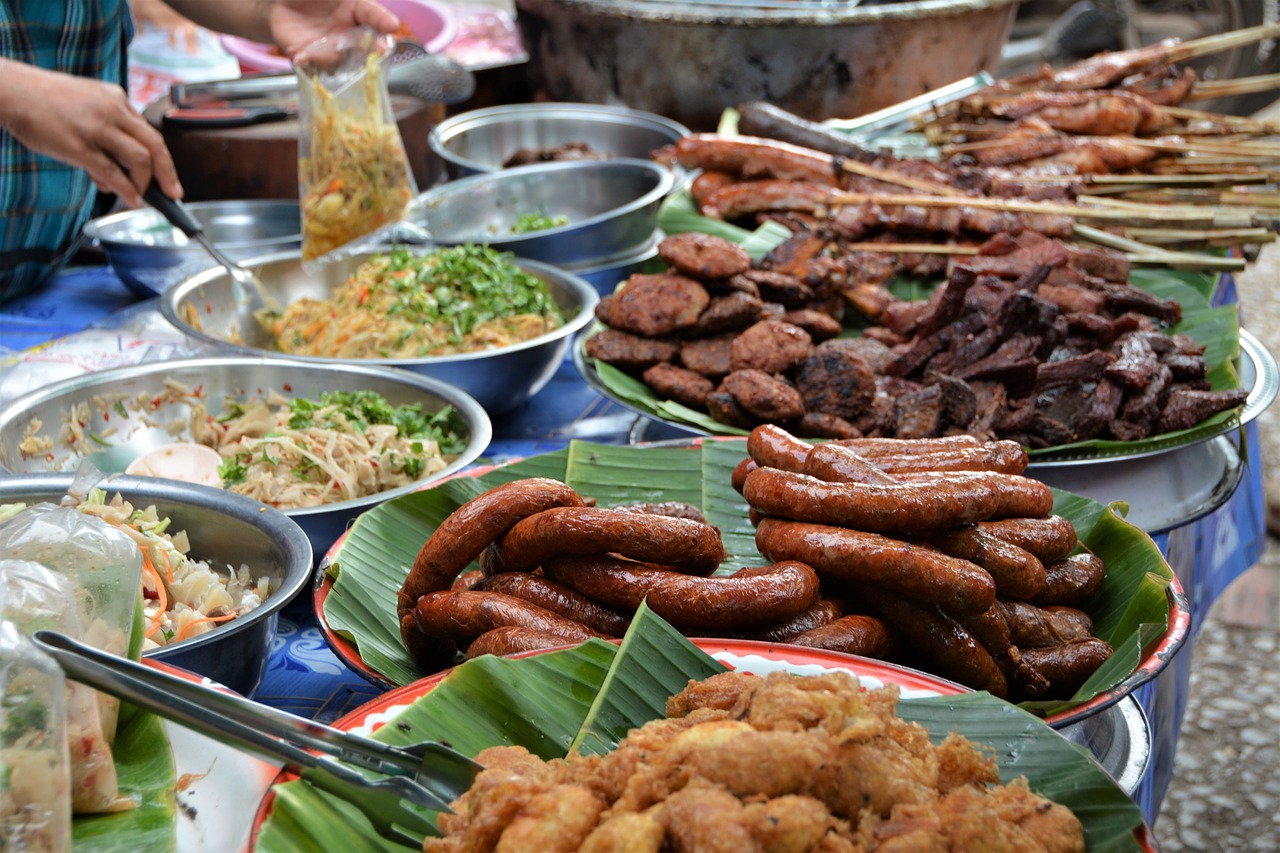 laos luang prabang market free photo