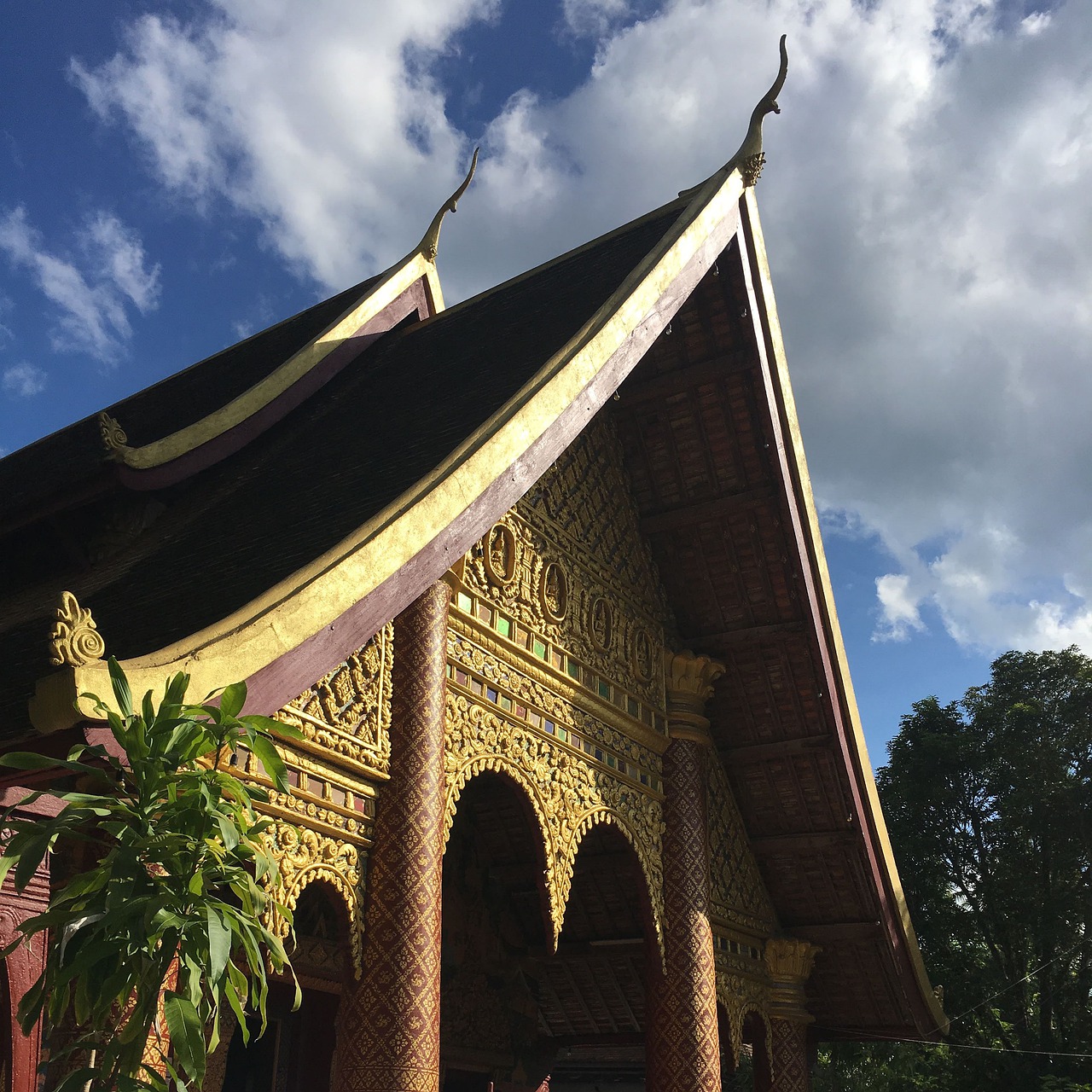 laos  temple  sky free photo