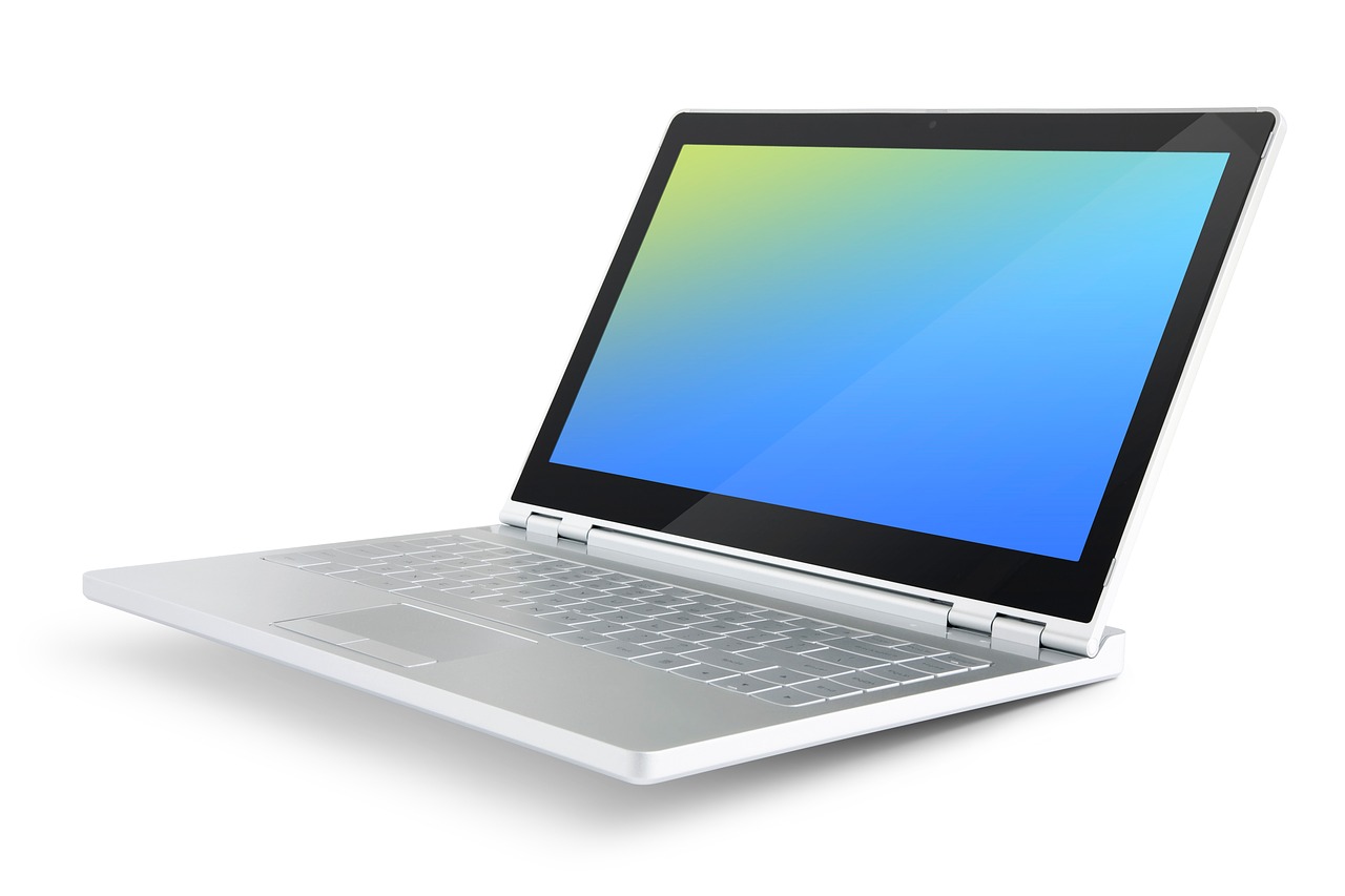 Download free photo of Laptop,computer,notebook,white backgr