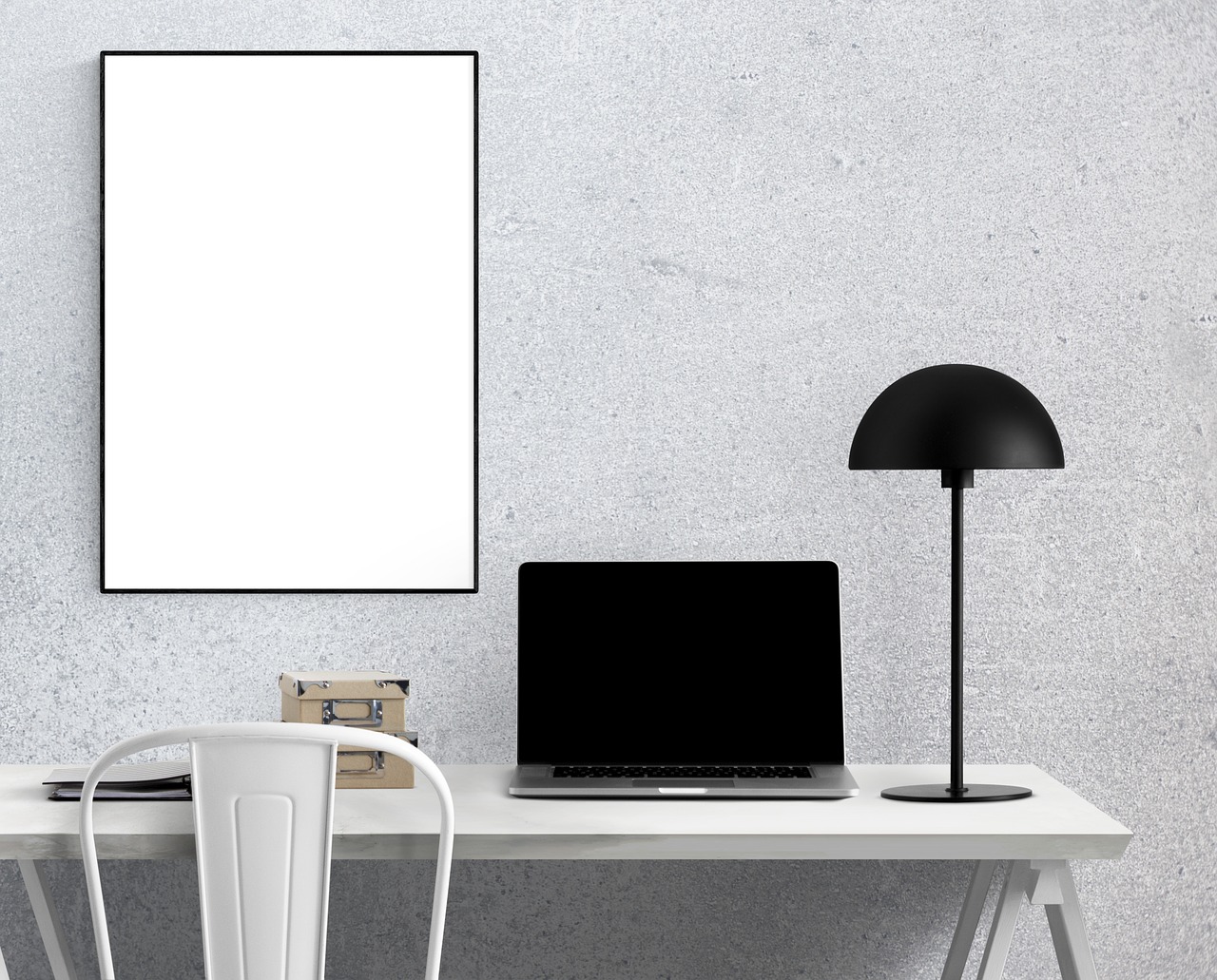 laptop  lamp  poster free photo