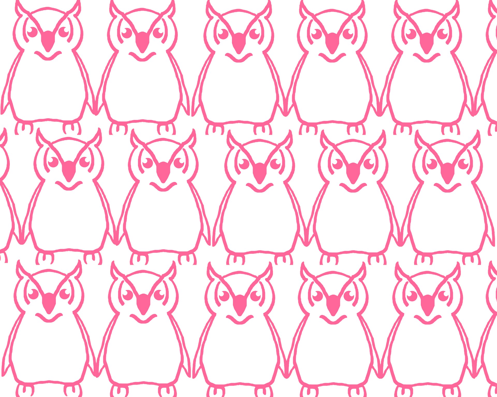 pink owl outlines free photo