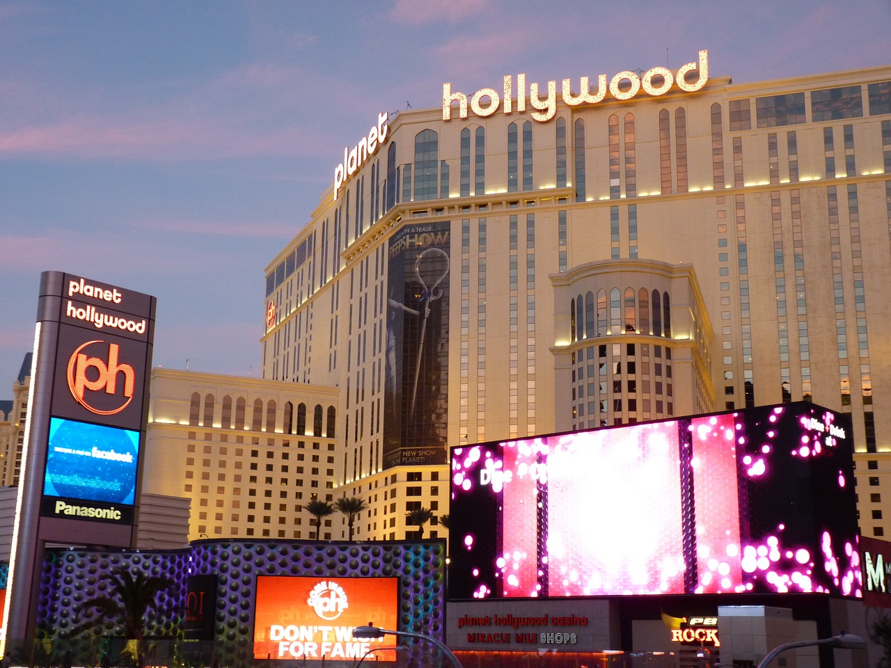 las vegas night lights free photo