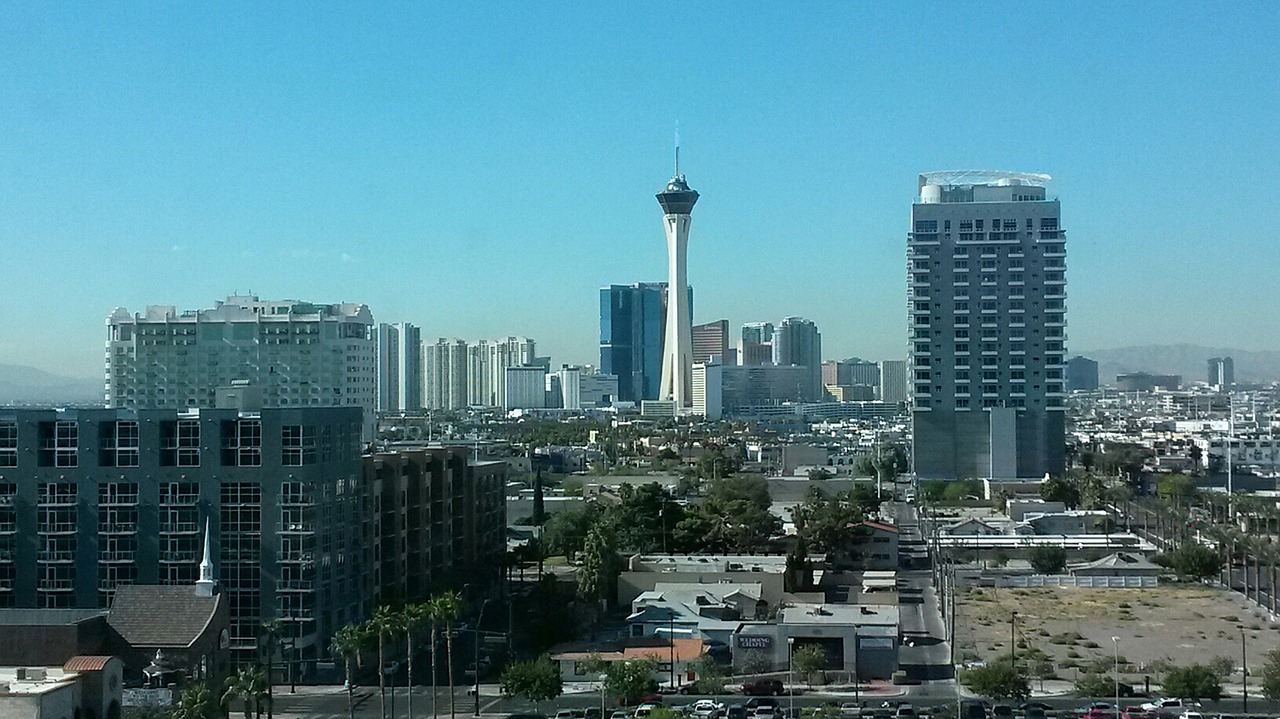 las vegas buildings cityscape free photo