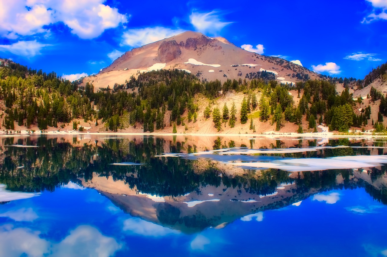 lassen volcanic national park california volcano free photo