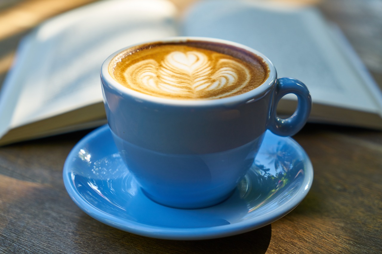 latte coffee book free photo