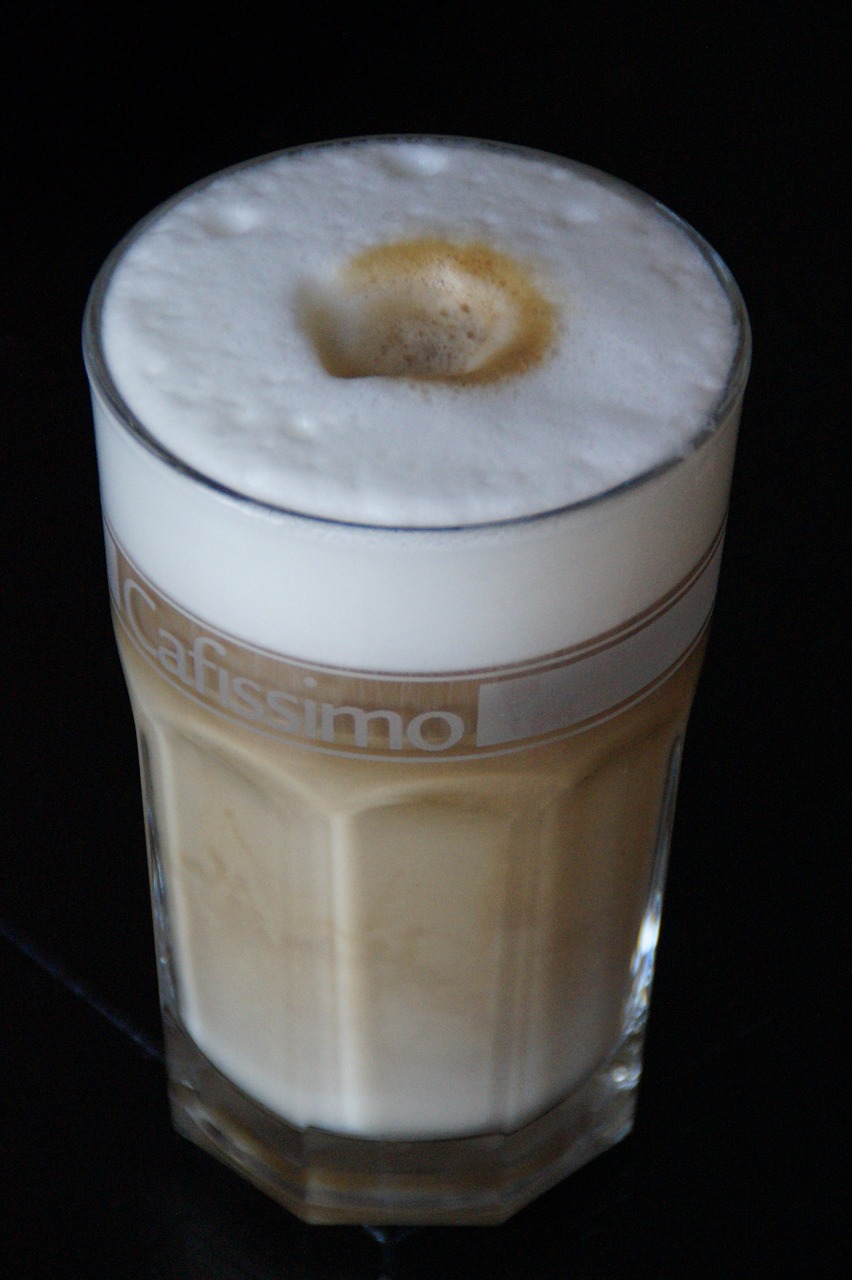 latte macchiato coffee glass free photo