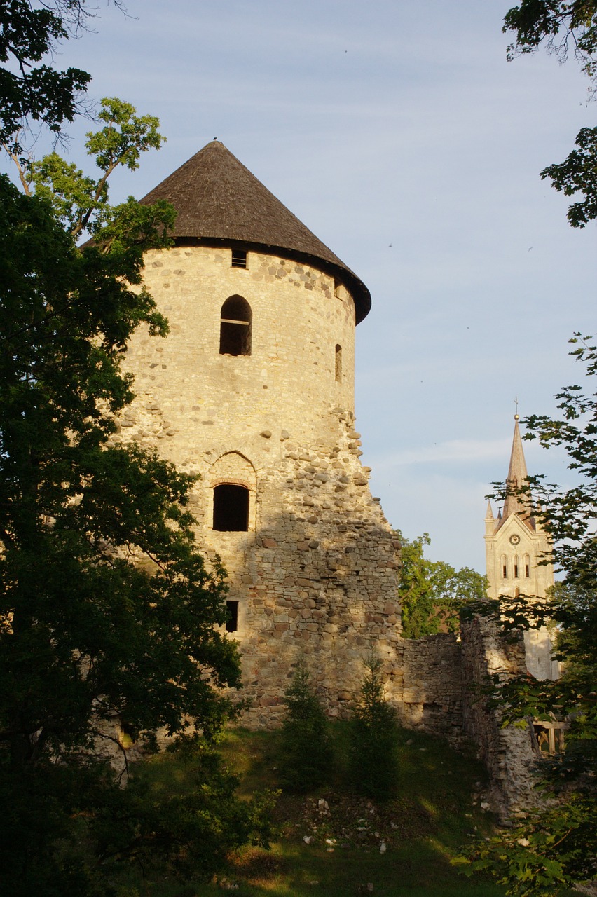 latvia cesis livonian order castle free photo