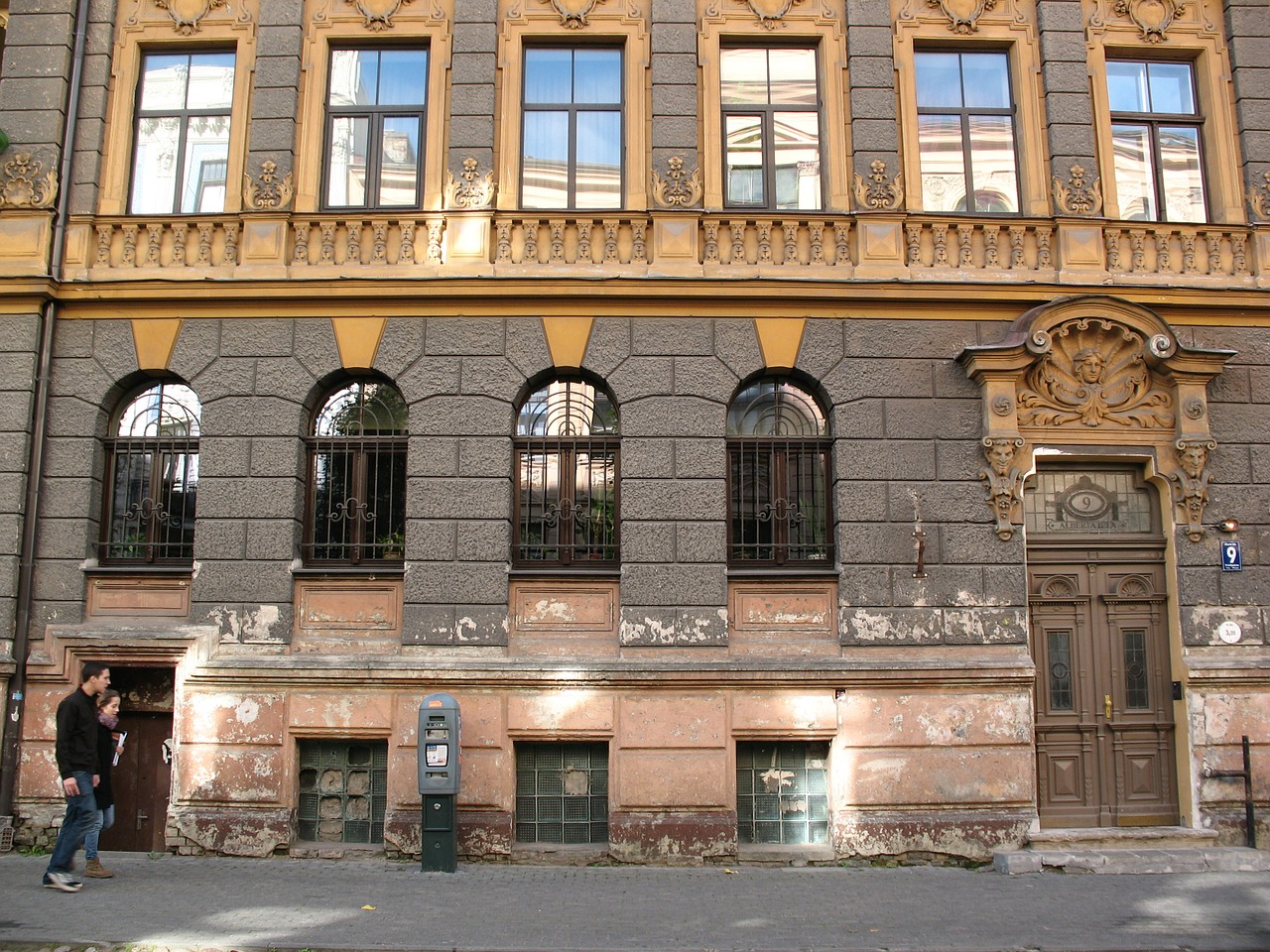 latvia riga the façade of the free photo