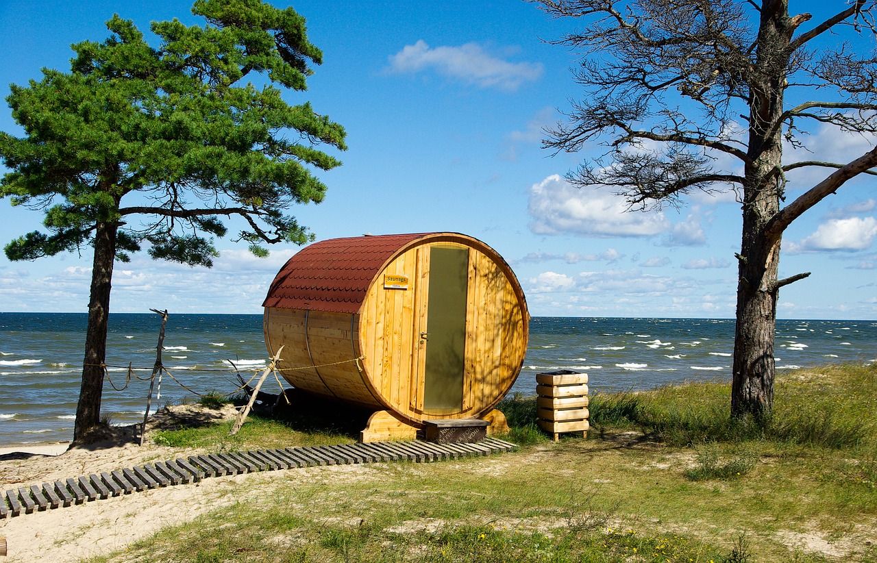 latvia baltic sea sauna free photo