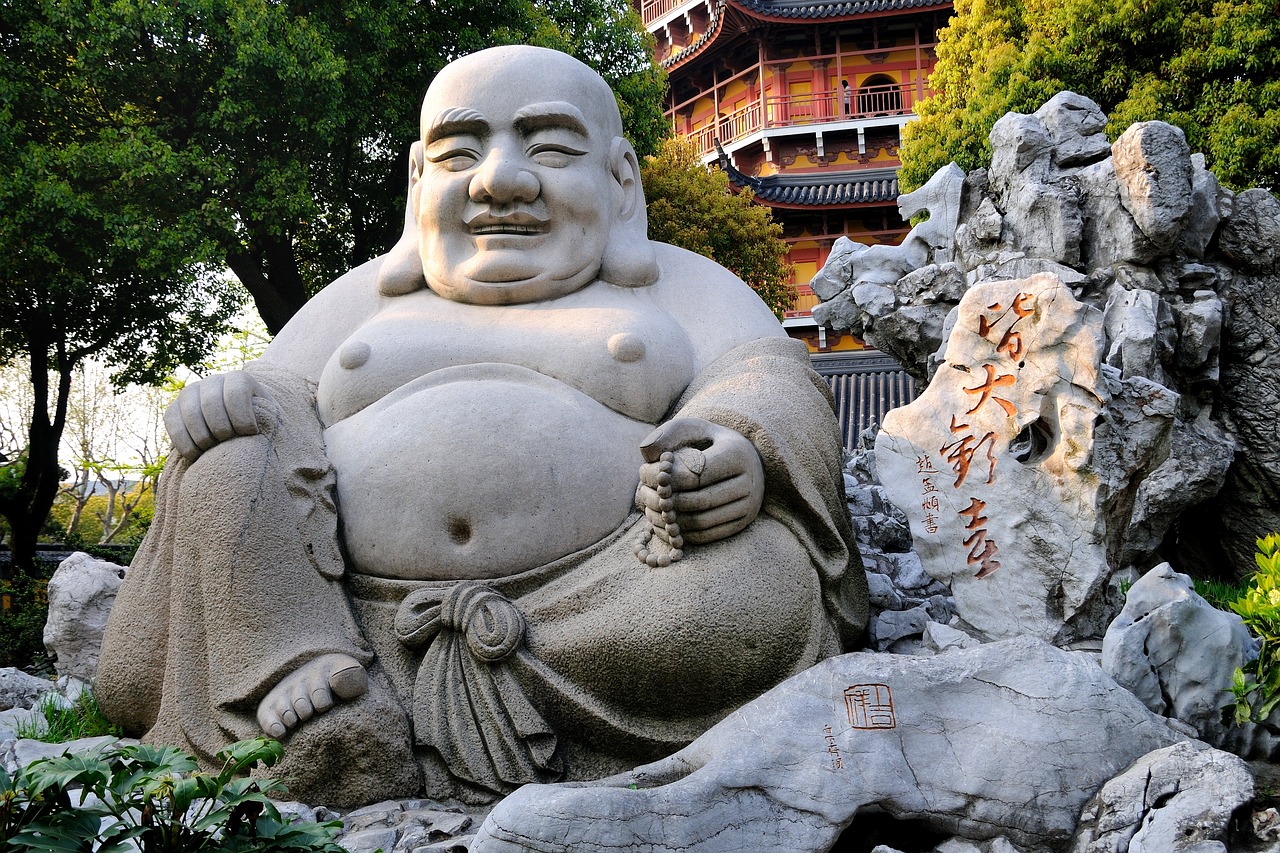 laughing buddha statue china free photo