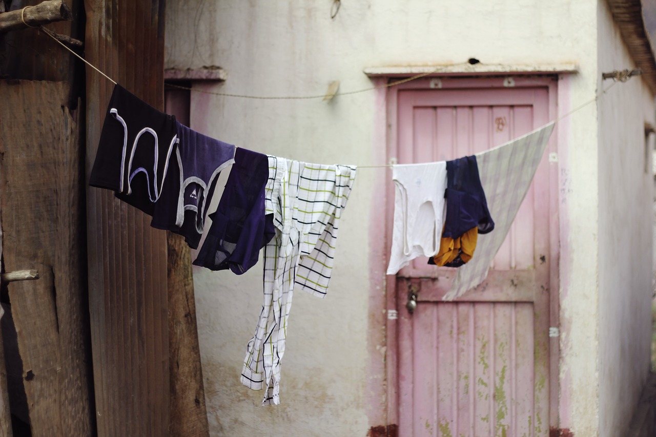 laundry  hanging  clothing line free photo