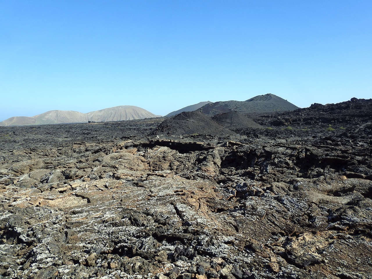 lava field volcanic landscape timanfaya free photo