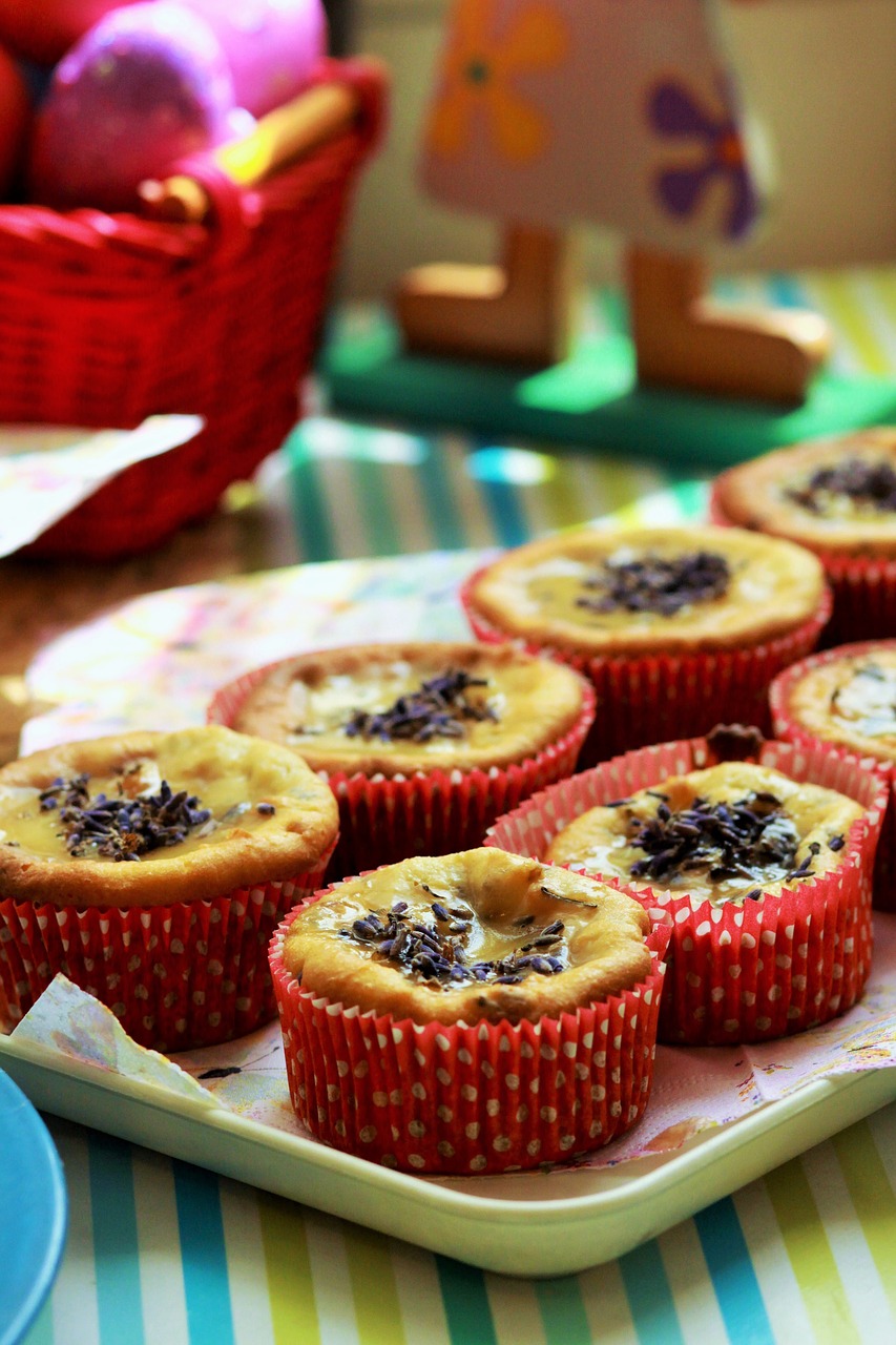 lavender muffin spring free photo