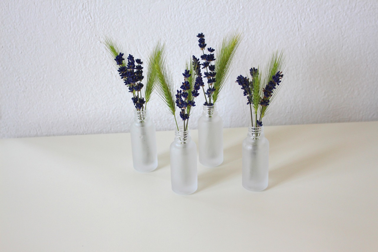 lavender  vase  cereals free photo