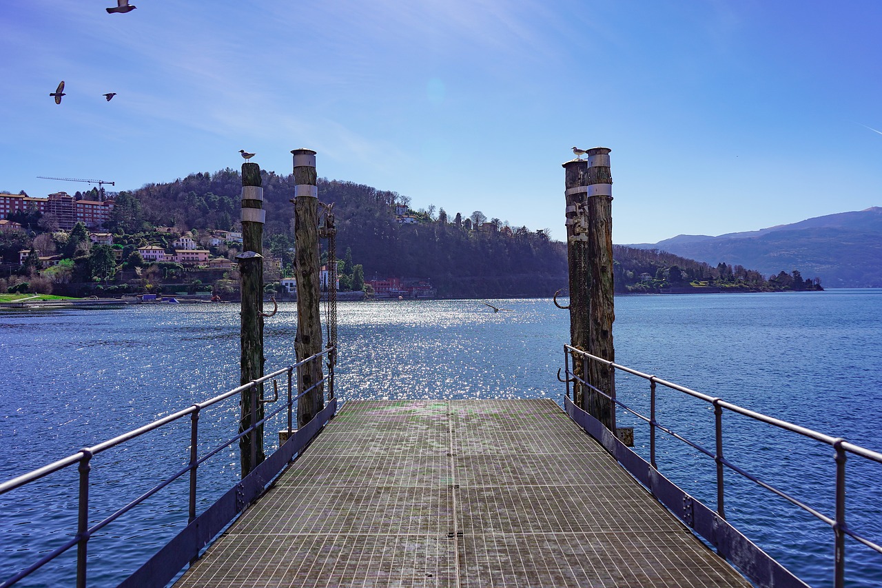 laveno  pier  mombello free photo