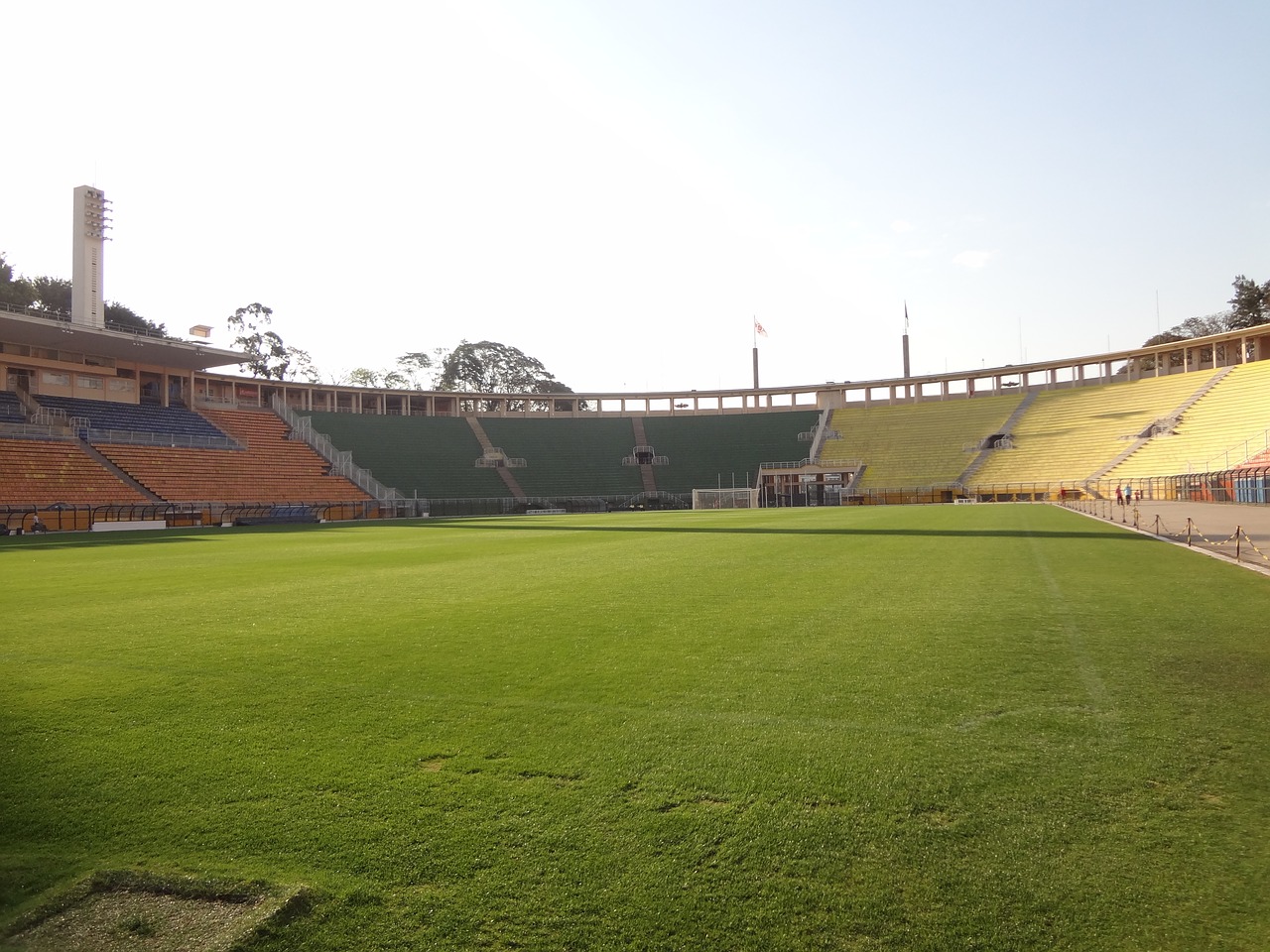 lawn football stadium pacaembu free photo