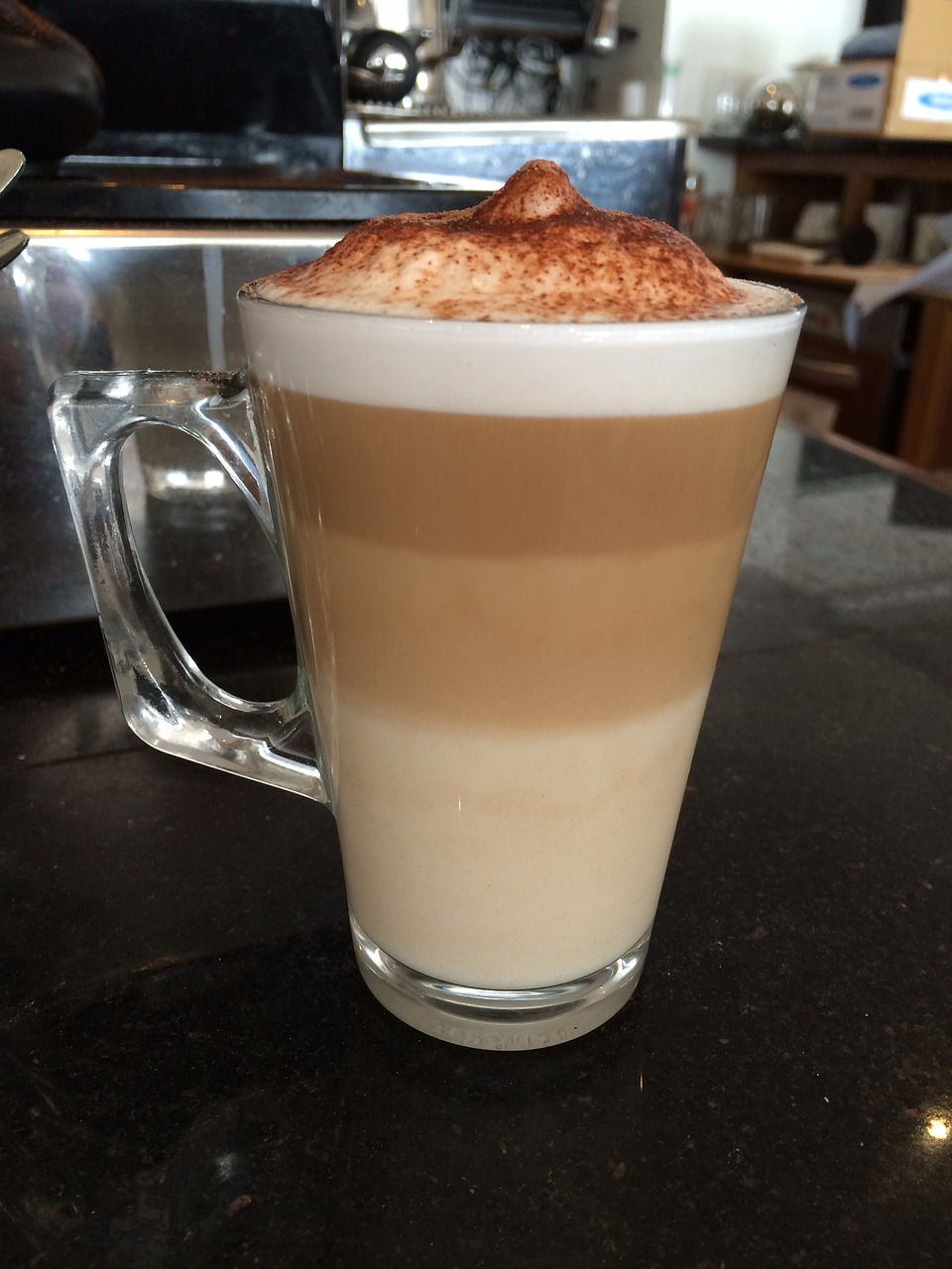 layered latte coffee free photo