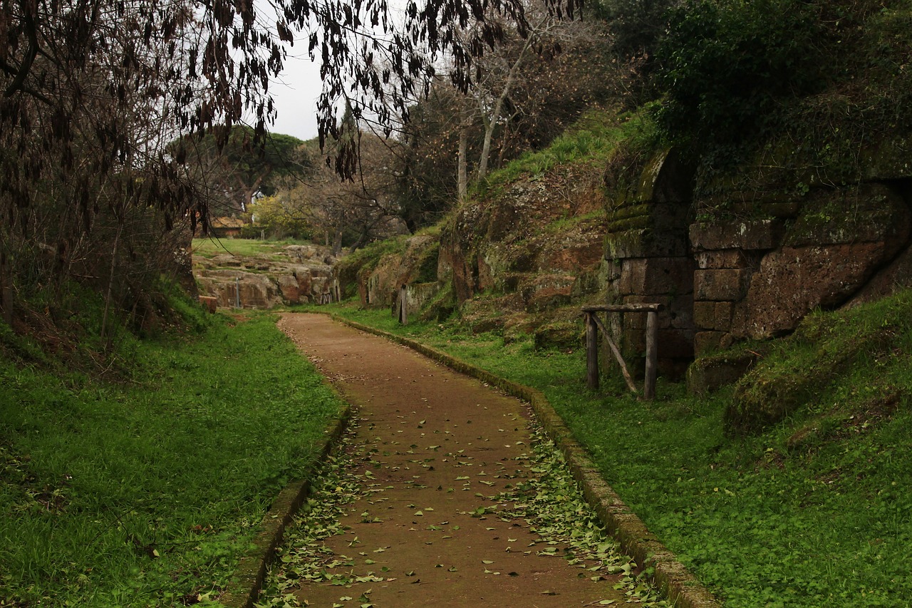 lazio necropolis italy free photo