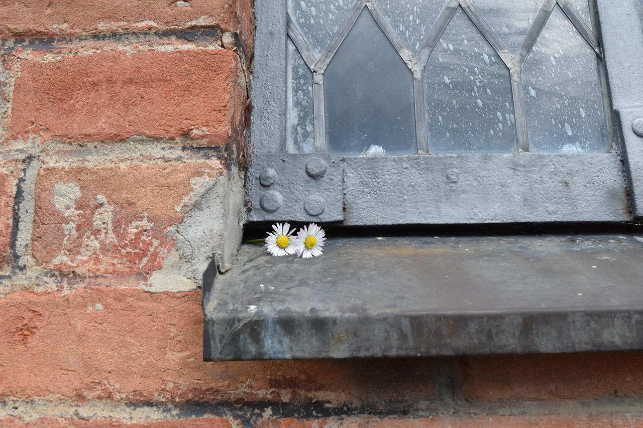 lead-glass window brick section free photo