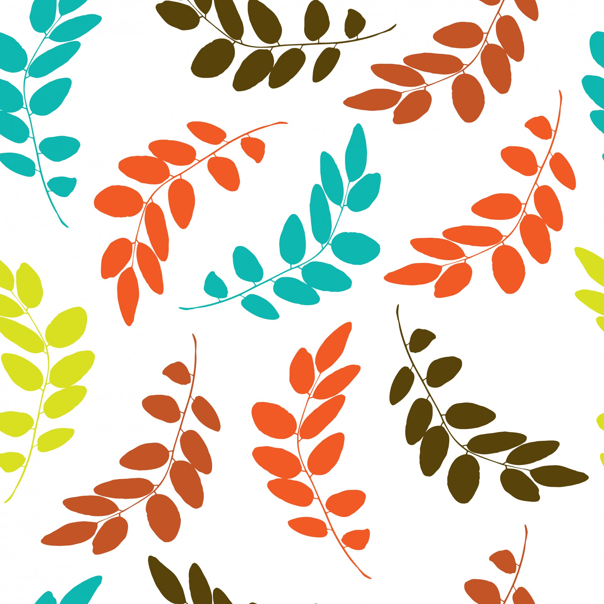 leaves leaf seamless pattern colorful free photo