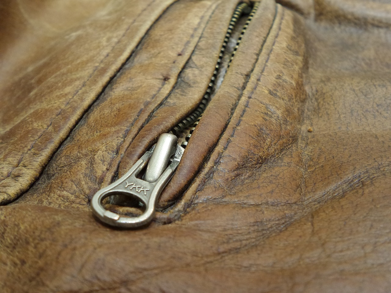 leather jacket zip free photo