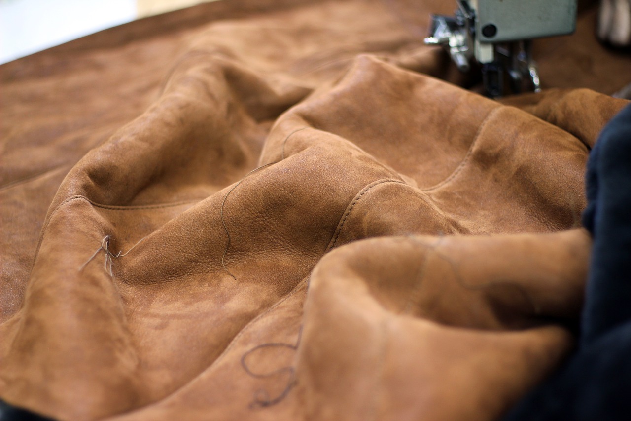 leather sewing machine clothing free photo
