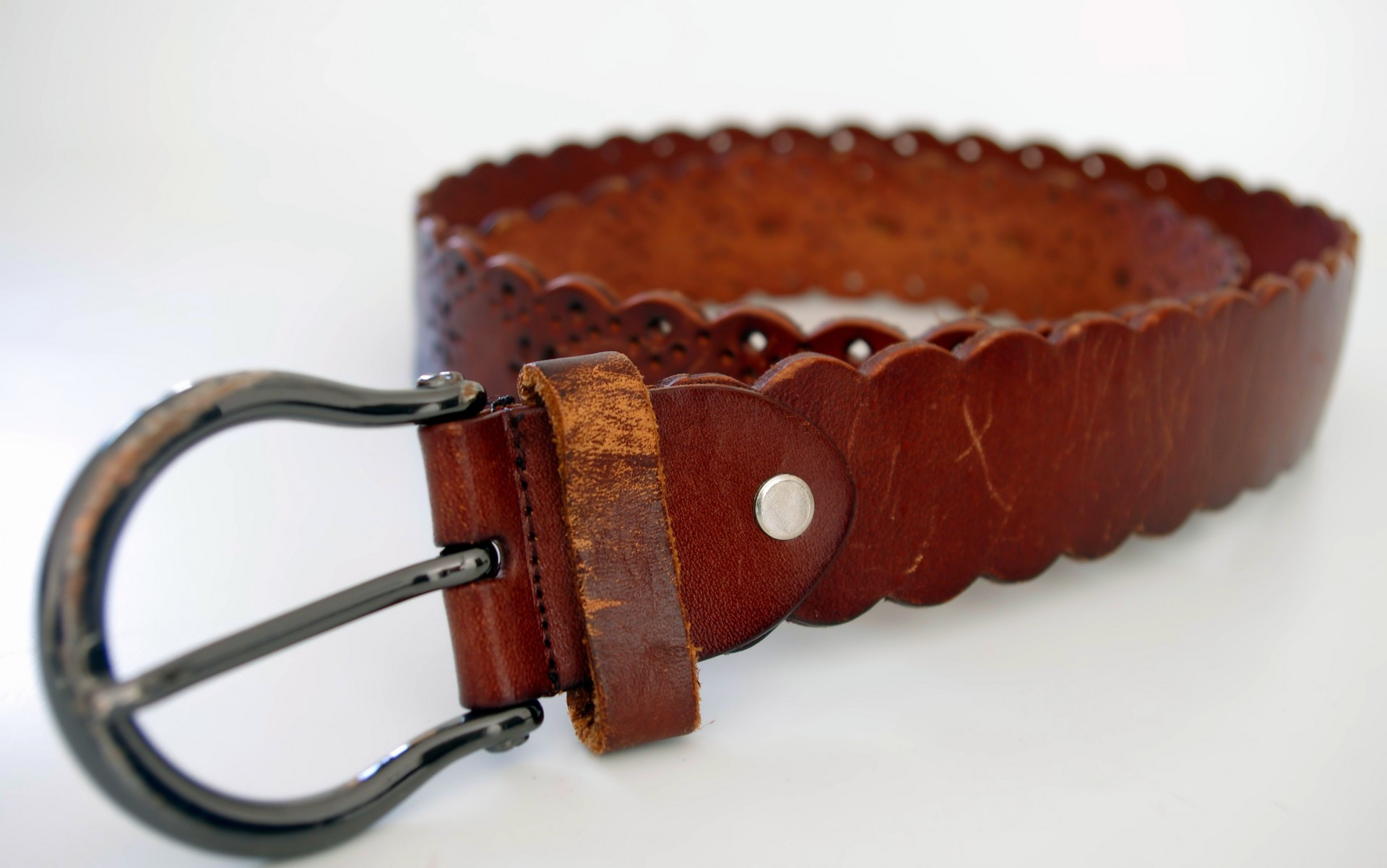isolated leather belt free photo