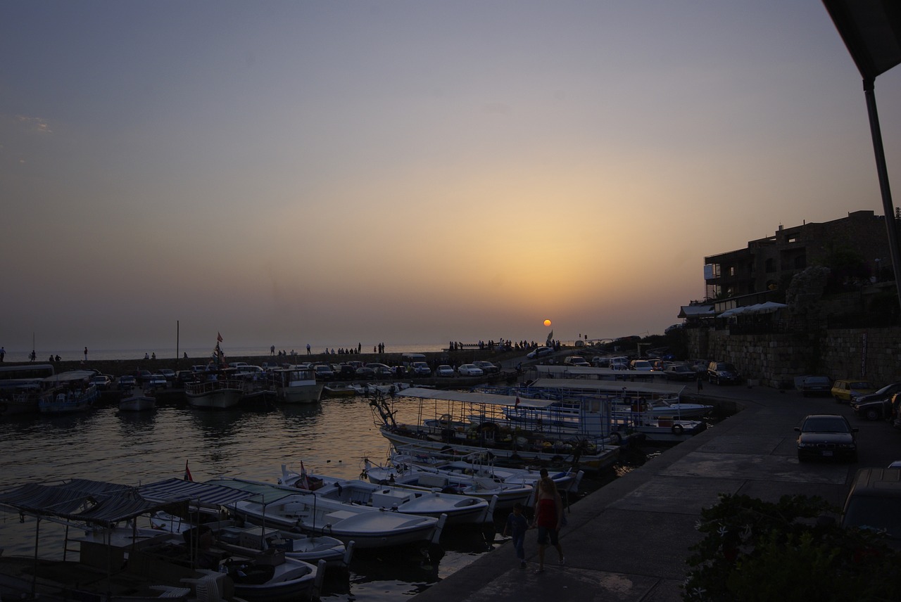 lebanon  sunset  beach free photo