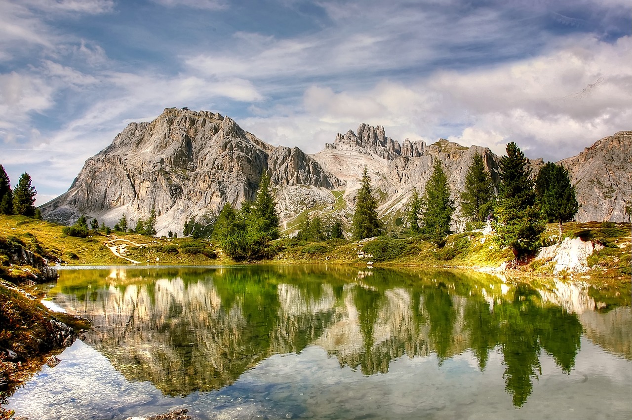 lech limides  dolomites  alm free photo