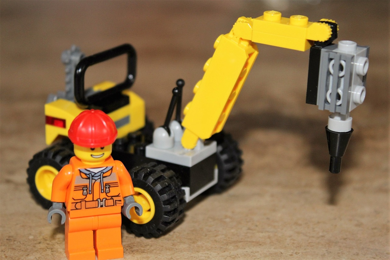 lego toys excavators free photo