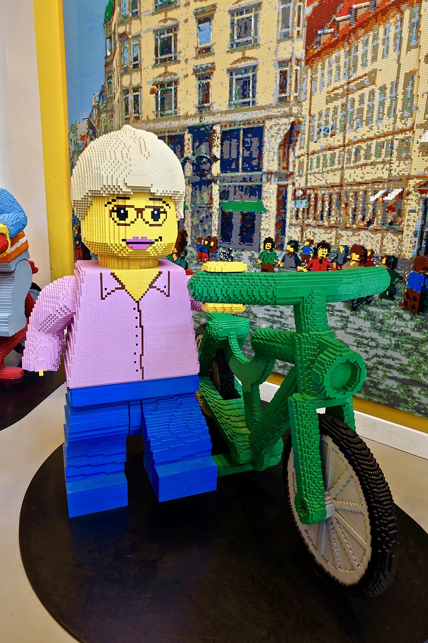 lego figure bike free photo