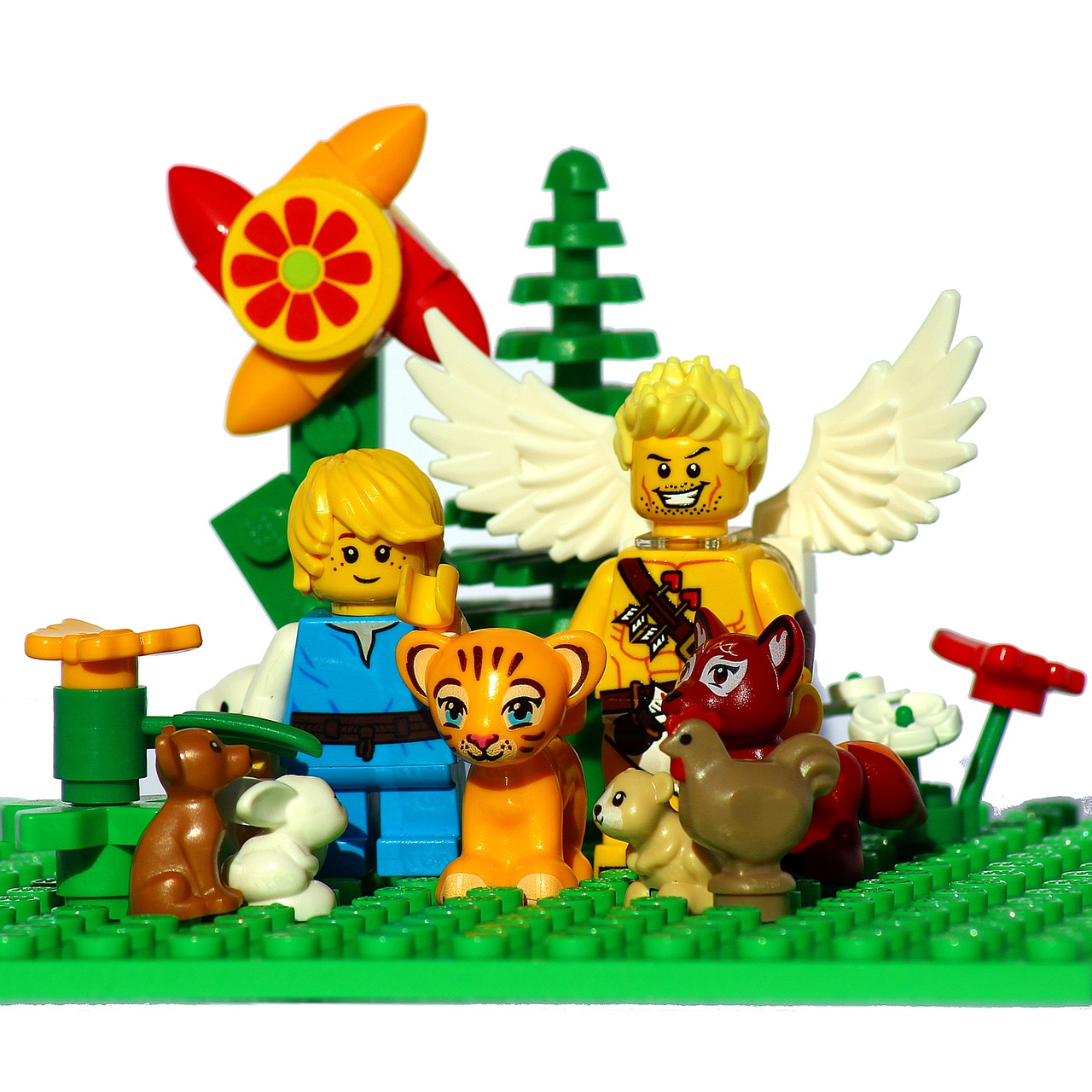 lego  mini figures  animals free photo