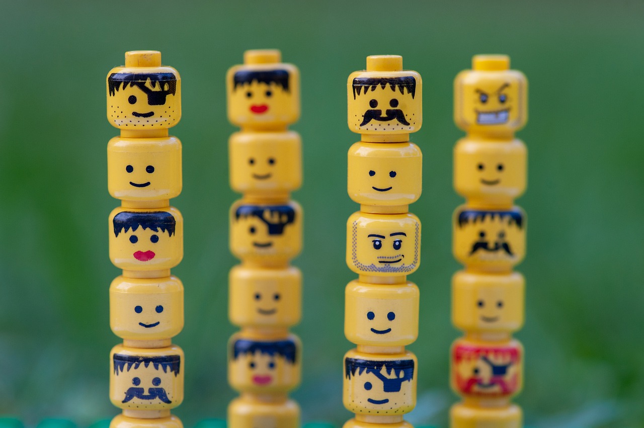 lego  figures  heads free photo