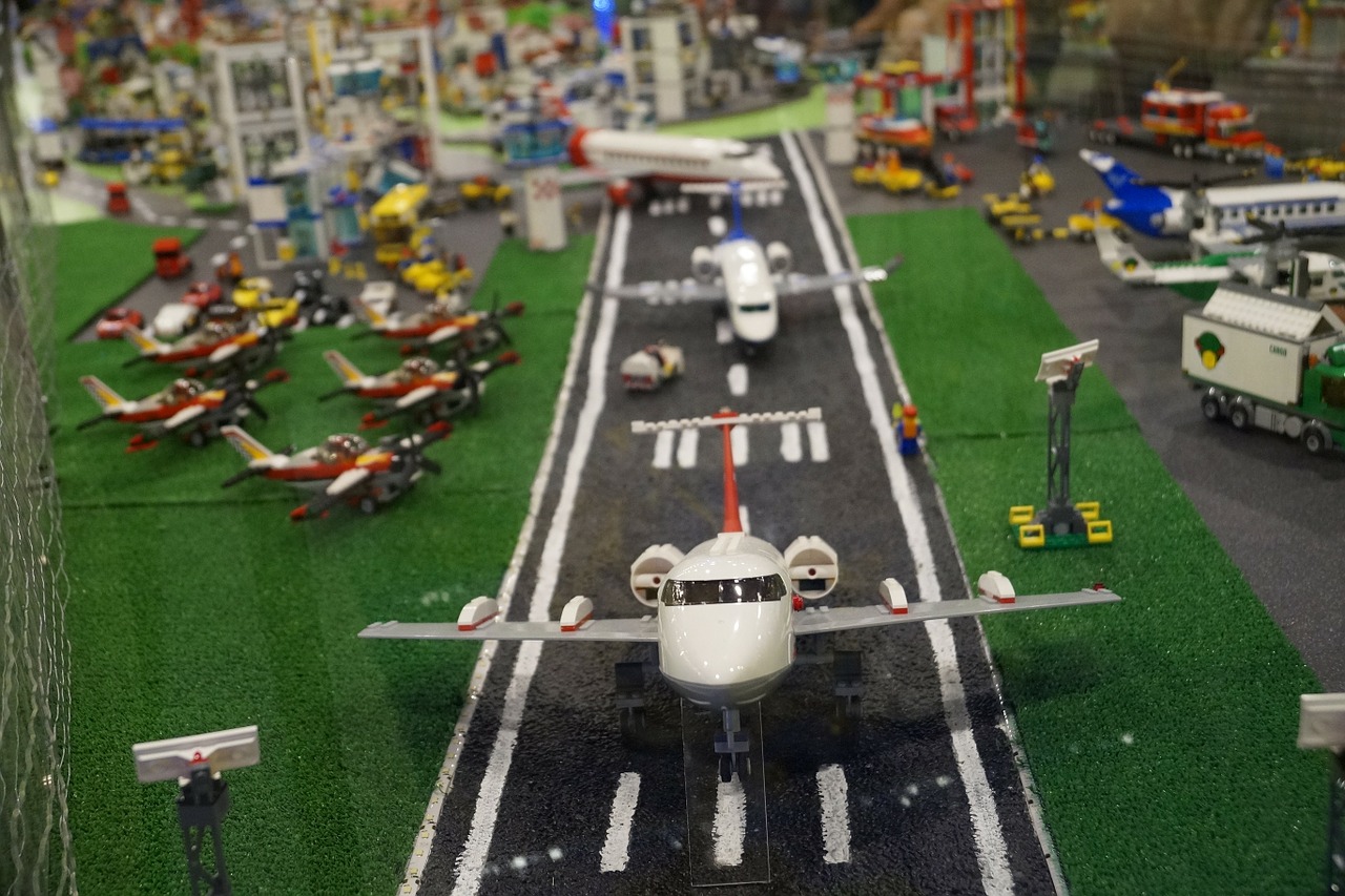 lego city plane airport free photo