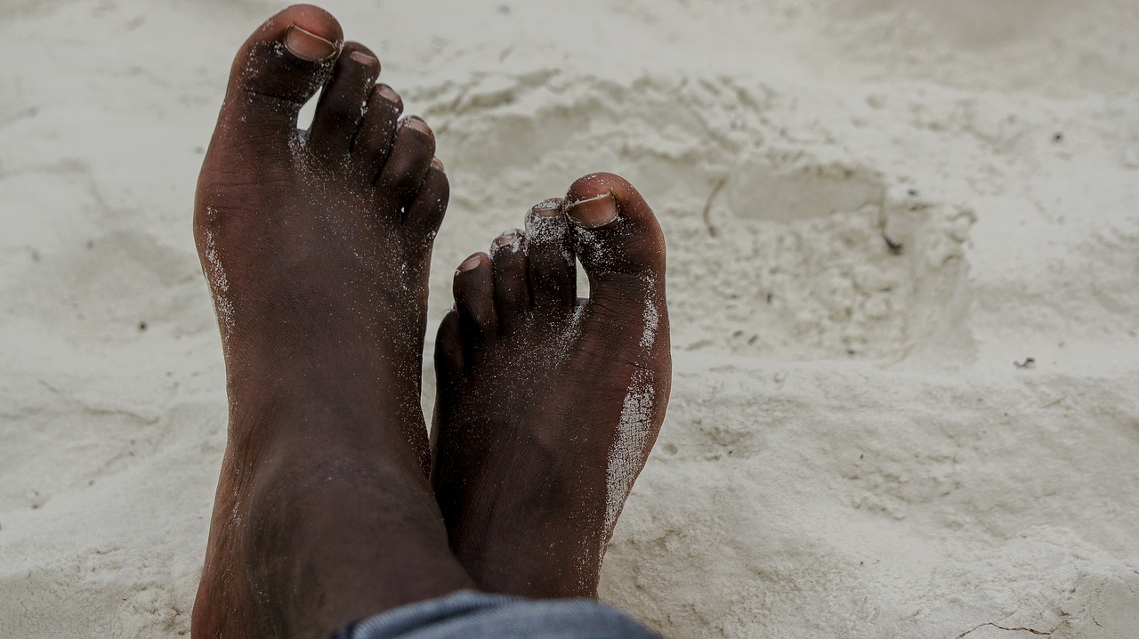 legs beach black free photo