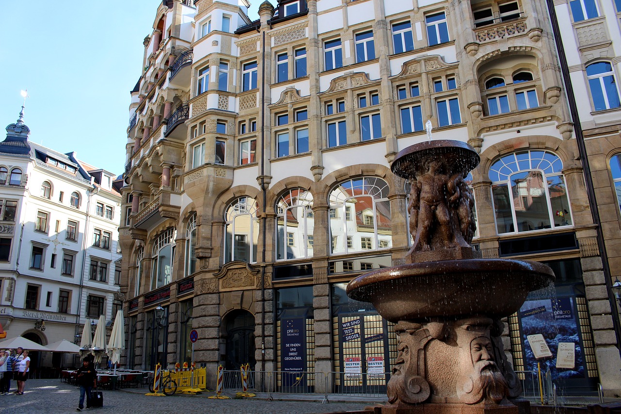 leipzig fountain city free photo