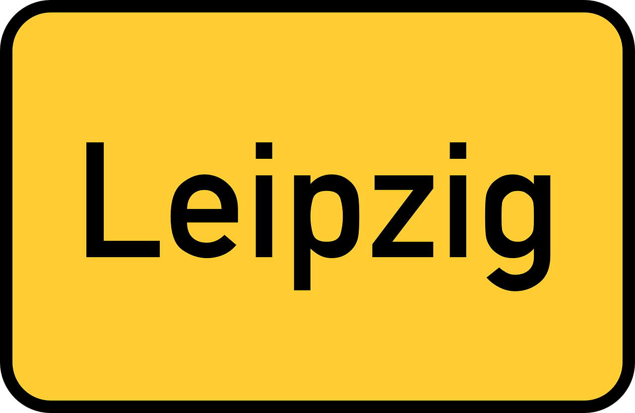 leipzig town sign city limits sign free photo