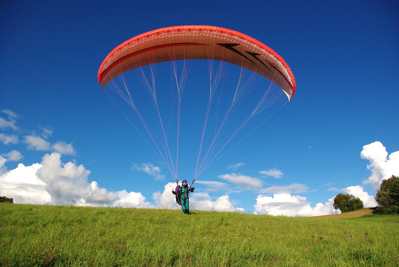 leisure sport paragliding free photo