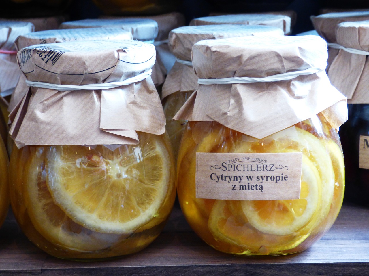 lemon citrus jars free photo