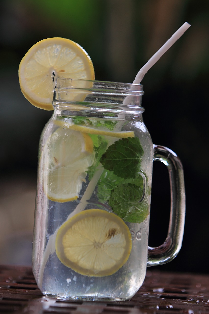 lemon water drink free photo